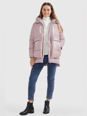 OROLAY 092 Universe® Thickened Down Jacket in Sepia Rose